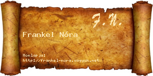 Frankel Nóra névjegykártya